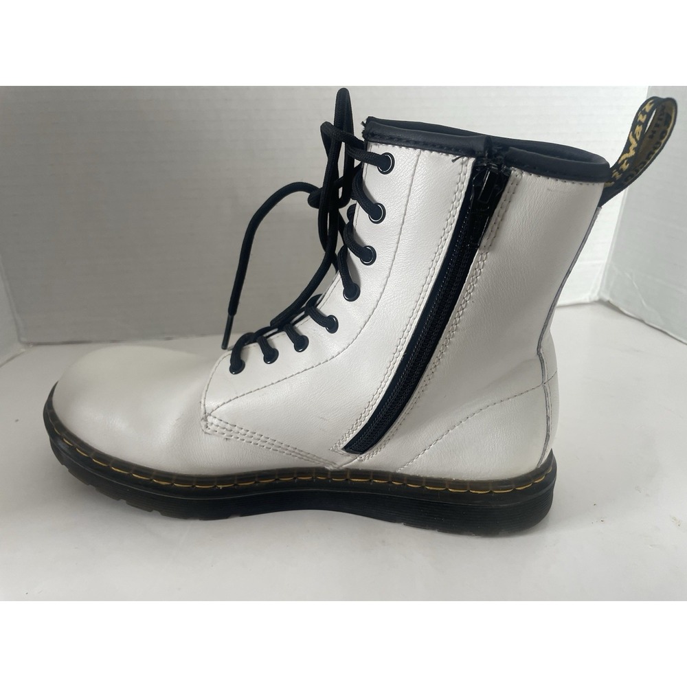 Doc Martens Luana White Leather Combat Boots Women's US Women's 6 Men's 5 - Picture 5 of 10